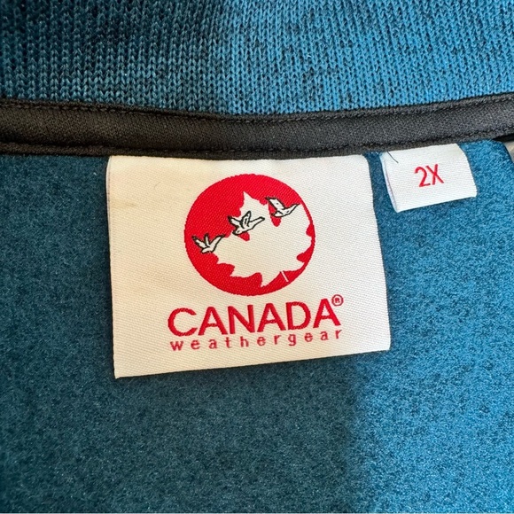Canada Weather Gear Zip-Up Fleece Jacket Size 2X Blue - Picture 8 of 11